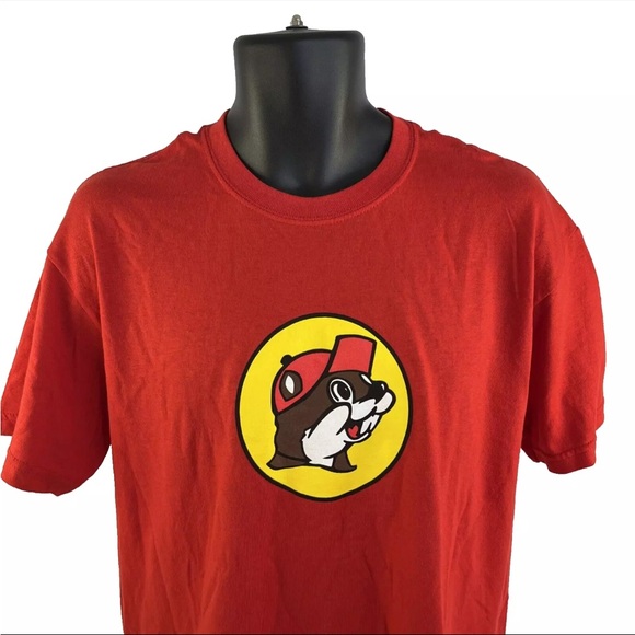Mens Buccees It’s A Beaver Red Graphic T-Shirt Sz M Cotton - Picture 4 of 7